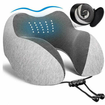 U-shaped Memory Cotton Pillow Magnetic Therapy Pillow Travel Camping Head Neck Support Cushion - Matthew Petersen