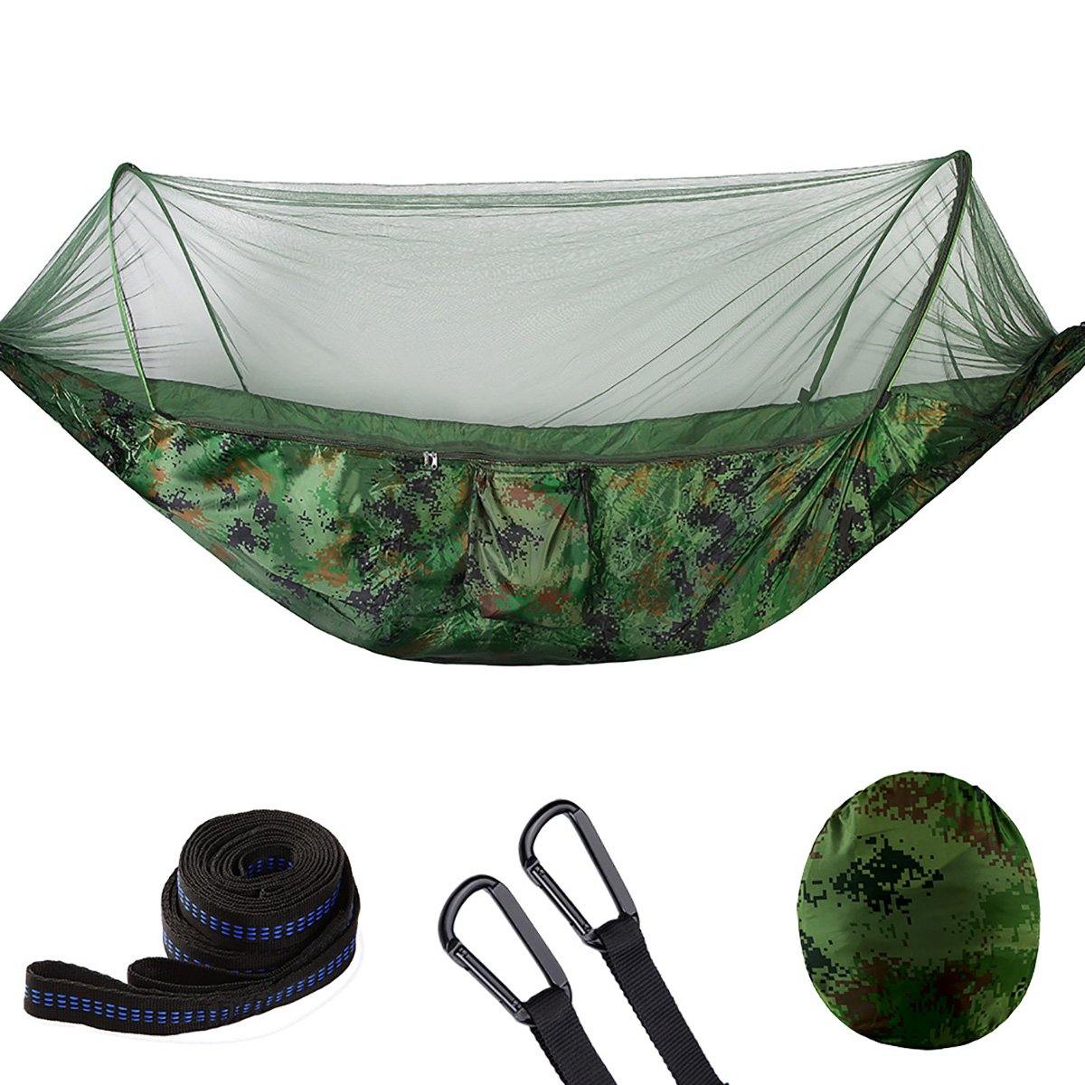 250x120cm Double Person Camping Hammock with Mosquito Net Breathable Folding Sleeping Hanging Swing Bed Outdoor Travel - Matthew Petersen