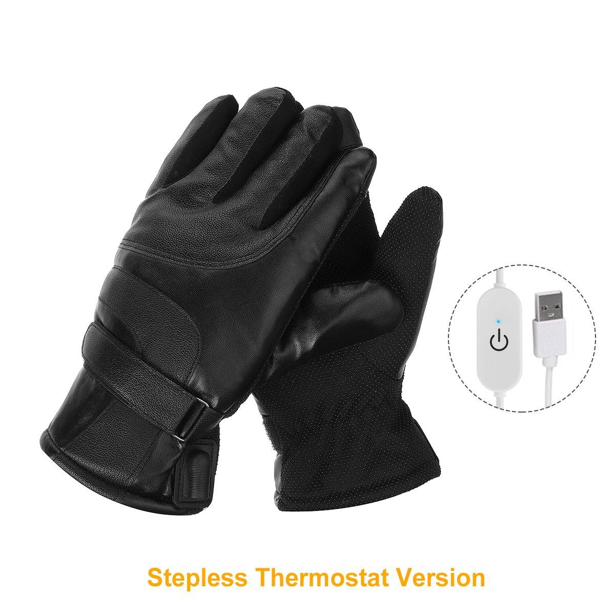 1 Pair Winter Heated Gloves USB Rechargeable Electric Thermal Insulated Gloves for Winter Sports Climbing Cycling - Matthew Petersen