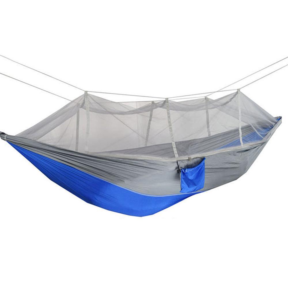 260x140cm Double People Mosquito Hammock Camping Garden Sleeping Hanging Bed With Carabiners Storage Bag - Matthew Petersen