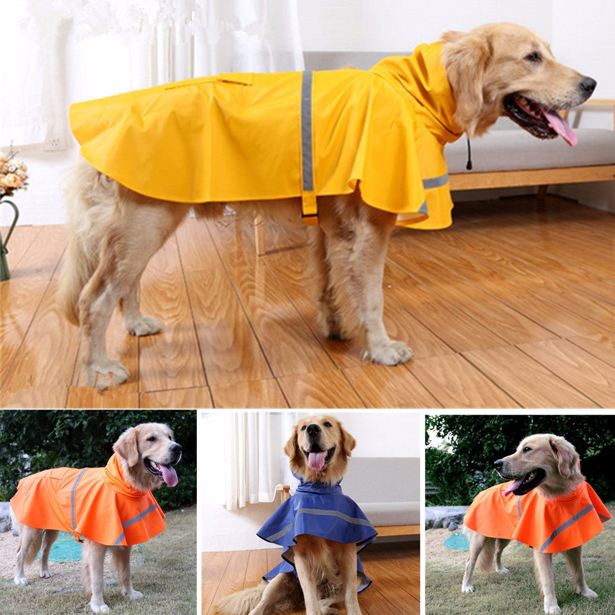 Pet Rain Coat Transparent Raincoat Outdoor Jacket Dog Puppy Clothes Waterproof