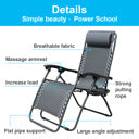 Outdoor Recliner Adjustable Folding Patio Lounge Chair Pillows And Cup Holder Trays For Beach