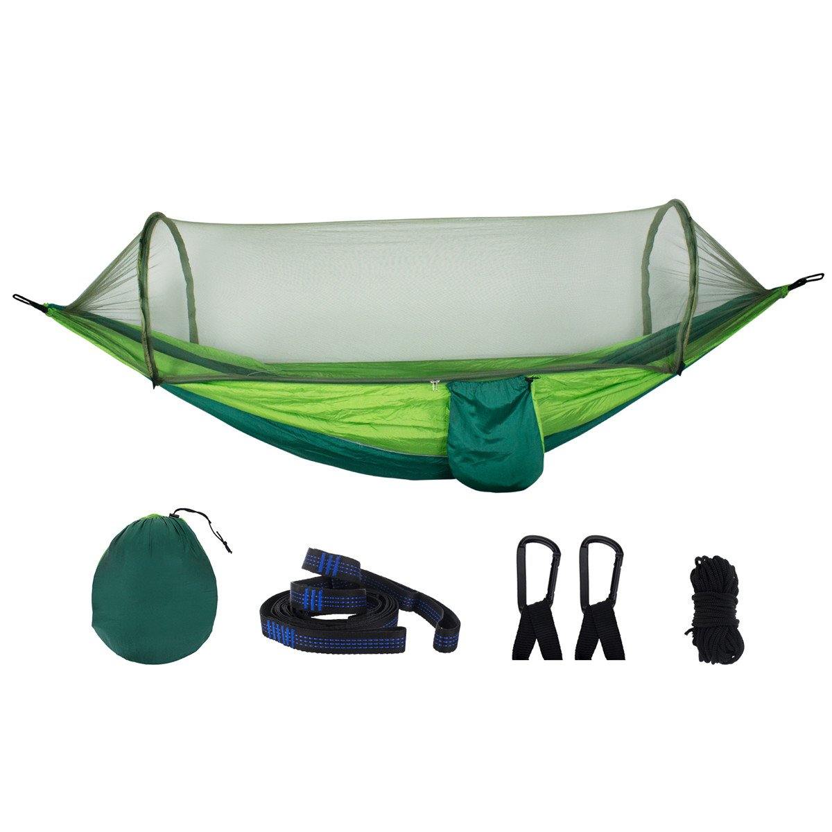 210T Nylon Hammock Ourdoor Camping Travel Hanging Bed With Mosquito Net - Matthew Petersen