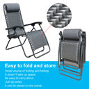 Outdoor Recliner Adjustable Folding Patio Lounge Chair Pillows And Cup Holder Trays For Beach