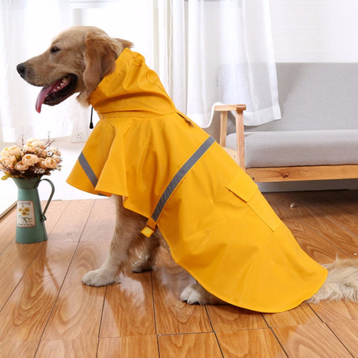 Pet Rain Coat Transparent Raincoat Outdoor Jacket Dog Puppy Clothes Waterproof