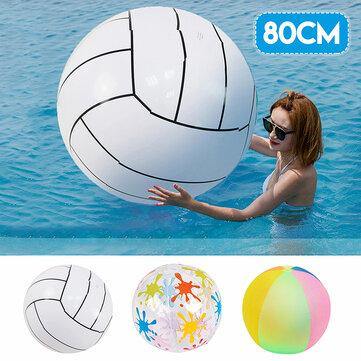 80cm Inflatable Beach Ball Adult Kids Swimming Pool Water Toys Summer Water Sport Play Ball Gift Camping Beach Travel - Matthew Petersen