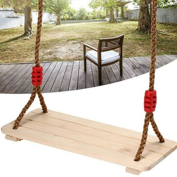 Outdoor Wooden Swing Seat Hanging Chair Porch Swing Camping Garden Patio - Matthew Petersen