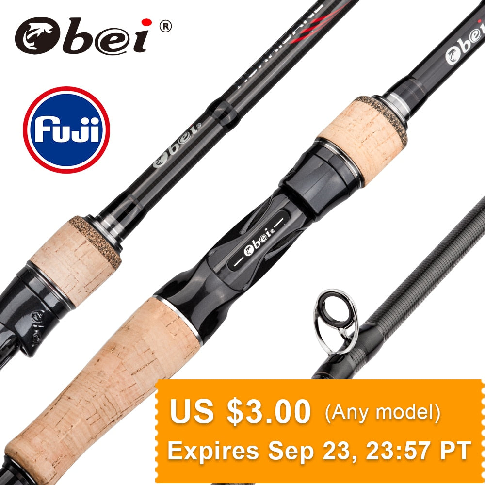 Obei HURRICANE 1.8/2.1/2.4/2.7/3.0m Casting Spinning Fishing Rod Fuji Or TS Guide Baitcasting Travel pesca M/ML/MH/H Lure Rod - Matthew Petersen